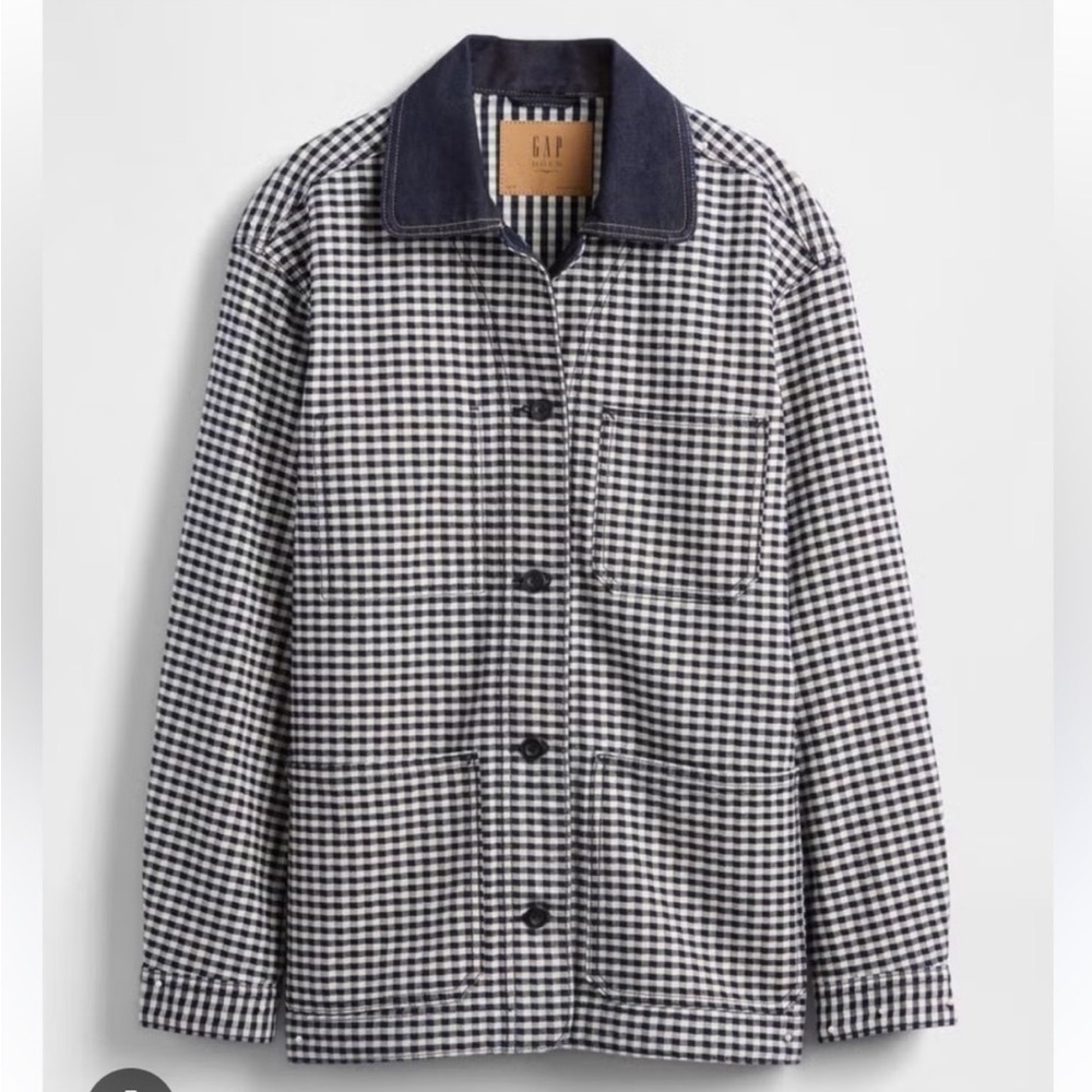 Gap x Dôen NWT Gingham Denim Jacket Size L